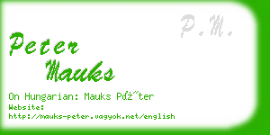 peter mauks business card
